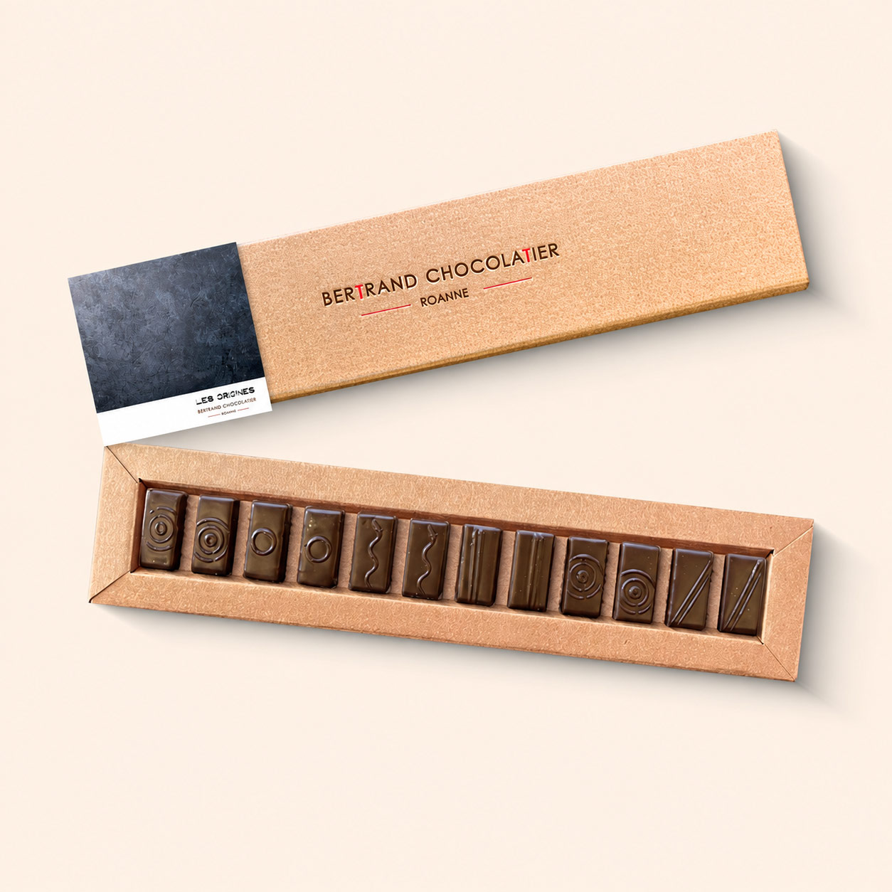 Plumier 12 chocolats origines
