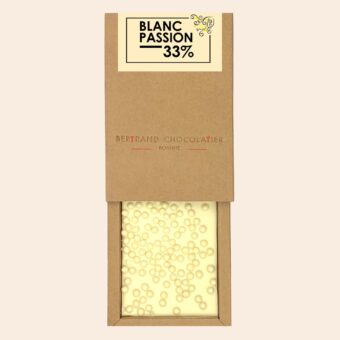 Tablette gourmande blanc passion