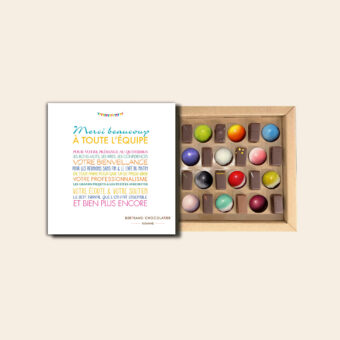 Coffret mixte 24 chocolats Merci l'équipe