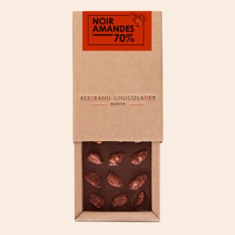Tablette gourmande noir amandes