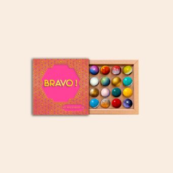 Coffret 16 dômes Bravo Rose