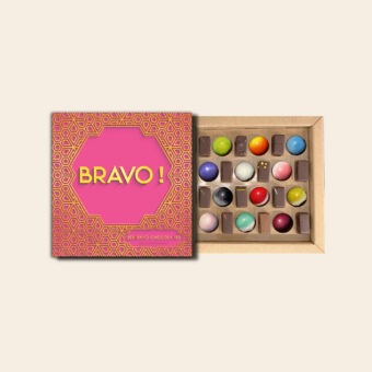 Coffret mixte 24 chocolats Bravo Rose