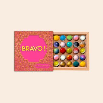 Coffret 25 dômes Bravo Rose