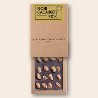 Tablette gourmande noir Cacahuètes