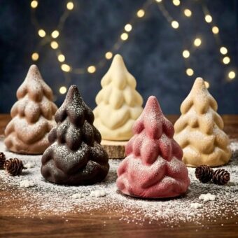 Sapin de Noël enneigé