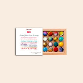 Coffret 16 dômes "Merci Mamie - Grand-mère"