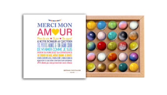 Coffret 25 dômes merci mon amour