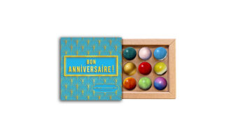 Coffret 9 dômes bon anniversaire