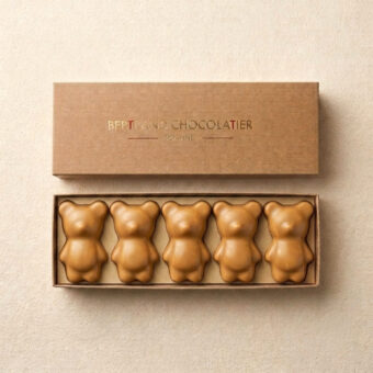 Coffret oursons chocolat blond